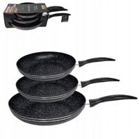 ZESTAW 3 SZTUKI PATELNI PREMIUM KOMPLET INDUKCJA GAZ