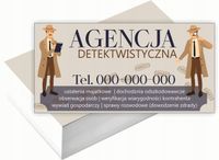 Wizytówki firmowe Foliowane 1000szt dużo wzorów AGENCJA DETEKTYWISYCZNA