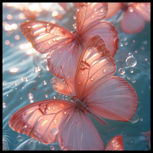 Plakat 60x60cm Świetliste Motyle na Arena.pl