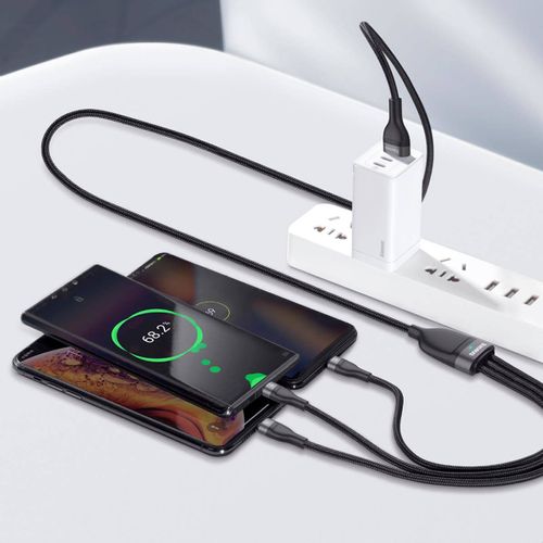 Kabel USB 3w1 Baseus iPhone Micro USB C 5A na Arena.pl