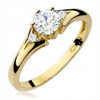 ZŁOTY PIERŚCIONEK ZARĘCZYNOWY pr.585 SZAFIR 0,60ct