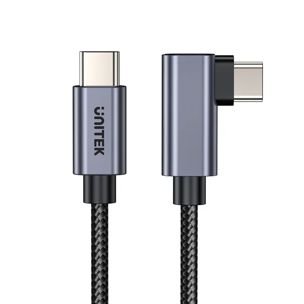 Unitek Kabel USB-C kątowy 90° PD100W 1m zdjęcie 1