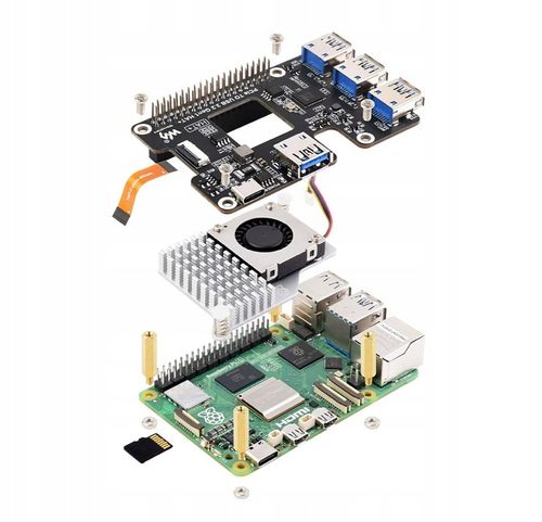 Rozszerzenie PCIe USB 3.2 dla Raspberry Pi 5, HUB PCIe na 4 x USB na Arena.pl