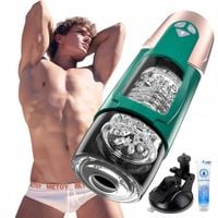 Sex Męski Masturbator Automatyczny Zabawka z 7 pchnięciami posuwistyZielony