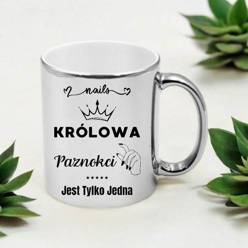 KUBEK SREBRNY PREMIUM DLA KOSMETYCZKI STYLISTKI PAZNOKCI ŚMIESZNY PREZENT na Arena.pl
