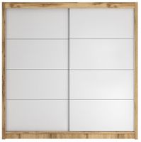 Szafa przesuwna WERONA 200 cm dąb wotan/biały mat