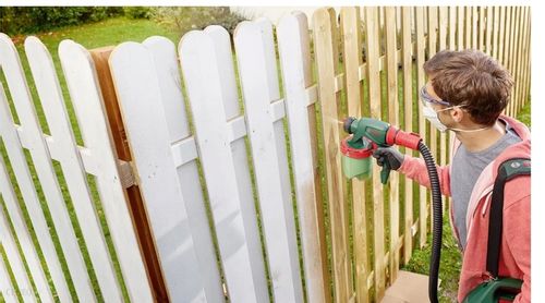 Pistolet malarski natryskowy Bosch 650W SYSTEM DO MALOWANIA do ścian drewna na Arena.pl