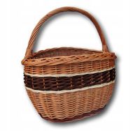 KOSZYK wiklinowy grzyby zakupy piknik MOCNY Duży