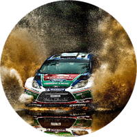 Opłatek na tort Rajd Samochodowy Auto Logo Wyścig Pustynny