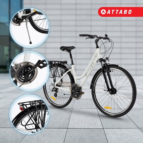 Rower trekkingowy damski ATTABO 17" Shimano Altus Dynamo Nexus Suntour na Arena.pl