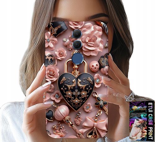 ETUI DO HUAWEI MATE 20 LITE - KOBIECE WZORY KŁÓDKA SERCE CASE + SZKŁO na Arena.pl