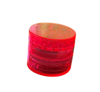 Plastikowy Crusher do Mielenia Tytoniu Suszu CBD Młynek Grinder Czerwony