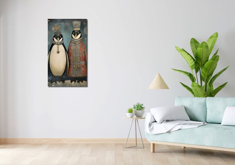 Obraz 50x90cm Królewskie Pingwiny zdjęcie 2