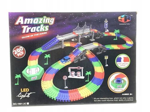 MAGICZNY TOR SAMOCHODOWY ŚWIECĄCY 200 el AUTO MOST GLOW TRACKS na Arena.pl