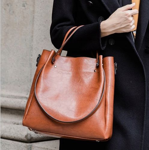 TOREBKA DAMSKA NA RAMIĘ SKÓRZANA TORBA CZARNY DO RĘKI SHOPPER PASEK na Arena.pl