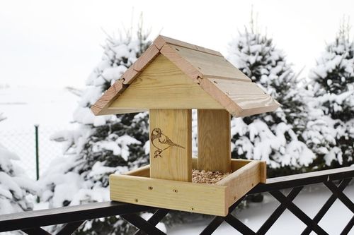 ECO Karmnik Dla Ptaków XXL+ DREWNIANY Solidny DIY Łatwy Montaż BUDKA na Arena.pl