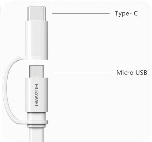 Kabel Huawei 2w1 Micro USB + TYP C 1,5m niebieski na Arena.pl