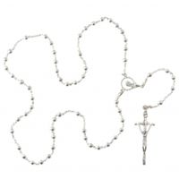 SREBRNY RÓŻANIEC Z MARYJĄ I UKRZYŻOWANYM JEZUSEM SREBRO PRÓBY 925