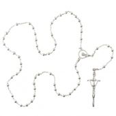 SREBRNY RÓŻANIEC Z MARYJĄ I UKRZYŻOWANYM JEZUSEM SREBRO PRÓBY 925