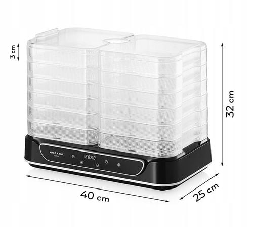 DUŻA SUSZARKA DO GRZYBÓW OWOCÓW WARZYW ZIÓŁ 6 SIT MOCNA 550W ZESTAW na Arena.pl