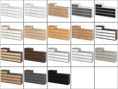 Komoda 10 Szuflad Pojemna Szafka Pod Telewizor Stolik Rtv 160cm Dąb Wotan na Arena.pl