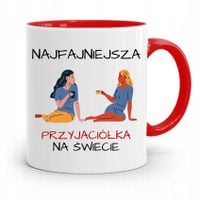 Kubek Czerwony Dla Przyjaciela Przyjaciółki Z Nadrukiem Ze Zdjęciem