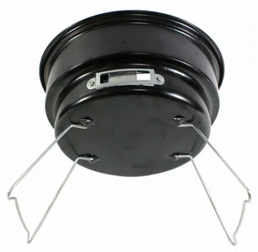 GRILL TURYSTYCZNY SKŁADANY PRZENOŚNY OKRĄGŁY Z UCHWYTEM CZARNY 26CM AG225B zdjęcie 2