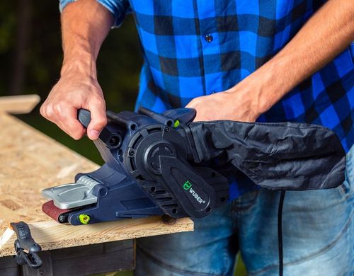 SZLIFIERKA TAŚMOWA WIELOFUNKCYJNA MOCNA DO DREWNA Z REGULACJĄ 1900W na Arena.pl