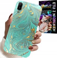 ETUI DO HUAWEI Y6 2019 - MARMURKOWE WZORY + SZKŁO HARTOWANE
