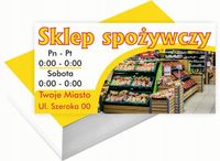 Wizytówki firmowe 100szt DUŻO wzorów DO WYBORU SKLEP SPOŻYWCZY