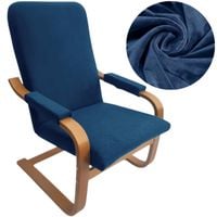 POKROWIEC NA FOTEL FINKA WELUR AKSAMIT GRANATOWY