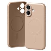 etui mercury semi-silicone magsafe do    iphone 17 różowo-piaskowy