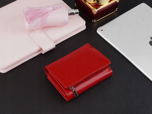 KOCHMANSKI portfel damski skórzany mały czerwony portmonetka zatrzask rfid na Arena.pl