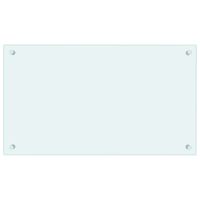 Panel ochronny do kuchni, biały, 70x40 cm, szkło hartowane