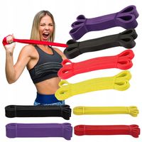 Gumy oporowe fitness ZESTAW do ćwiczeń treningu rehabilitacji Taśmy 4 szt