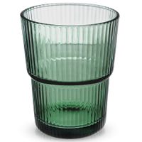 Szklanka Zielona do Picia Napojów Wody Soku Drinków Ryflowana 400 ml