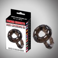 duo cockring black duo cock & ball cockring dia 5,5 / 4,5 cm