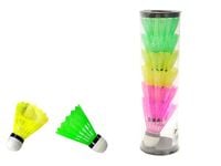 zestaw 6 lotek do badmintona kolorowe w tubie pvc 22 x 6,5cm