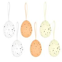 Dekoracyjne jajka wielkanocne zawieszki, 6 szt.