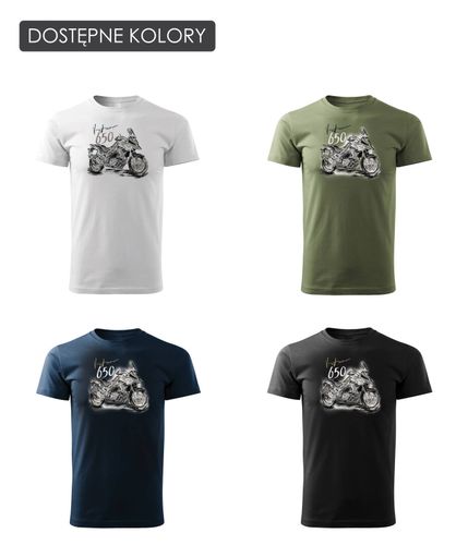 Koszulka z motocyklem na motor Suzuki V-strom Vstrom DL 650 XT męska niebieska REGULAR XXL na Arena.pl