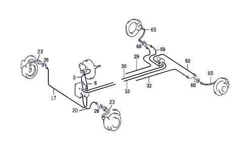 Mercedes Vito W638 +ABS + Korektor: Zestaw Przewodów Hamulcowych Stalowych na Arena.pl