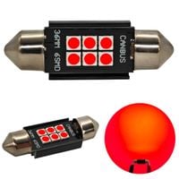 C5W żarówka LED SV8.5 12-24V CANBUS 36mm - kolory Czerwony