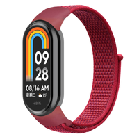 Pasek do Xiaomi Mi Band 8 9 10 bransoleta opaska nylonowy czerwony mocny