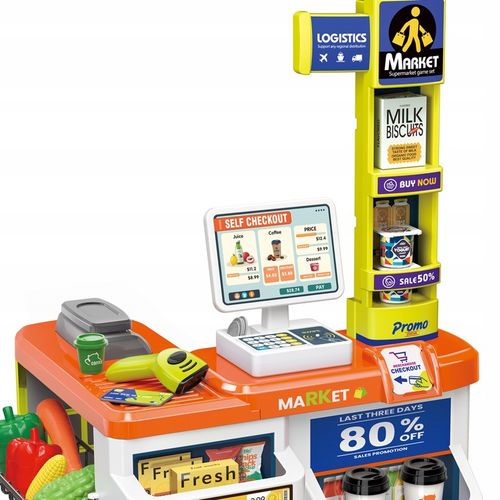 SUPERMARKET SKLEP DLA DZIECI STRAGAN KASA WAGA KOSZYK WÓZEK SMARTFON MATADI na Arena.pl