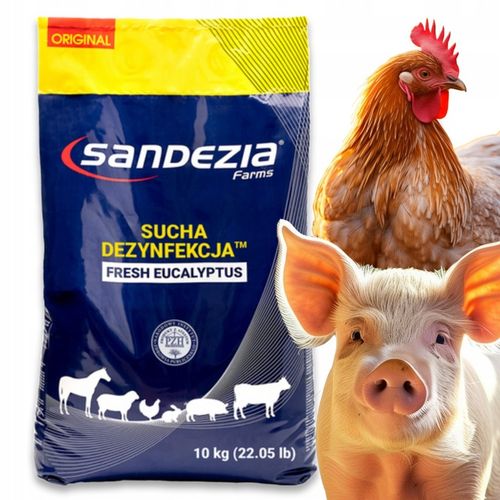 SANDEZIA SUCHA DEZYNFEKCJA 10KG DRÓB NIOSKI KURNIK WIRUSY BAKTERIE POSYPKA na Arena.pl