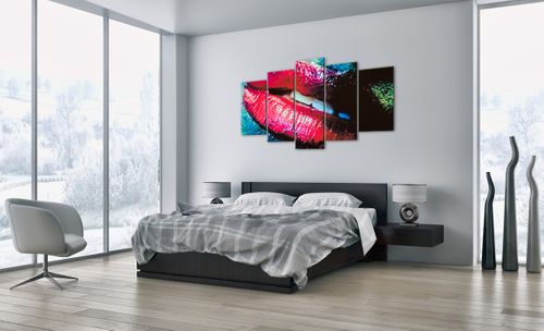 Obraz Na Płótnie - Kobieta Usta  - 160X85 Cm - Ea160X85-0231 na Arena.pl