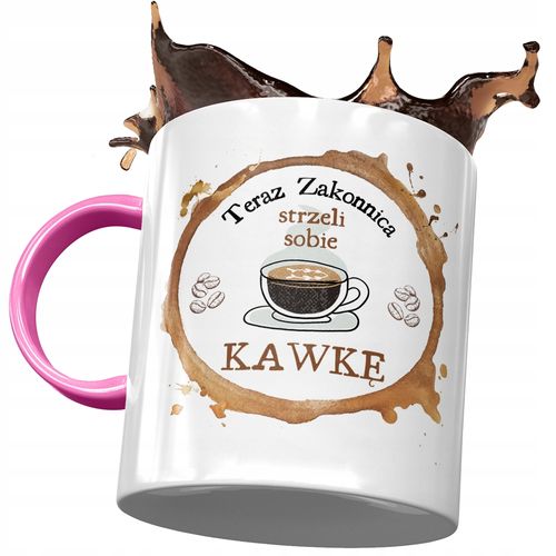 Kubek Różowy Dla Zakonnicy Strzeli Sobie Kawkę Z Nadrukiem Ze Zdjęciem na Arena.pl
