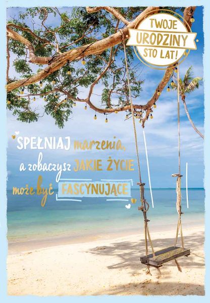 Karnet B6 Urodzinowy, Huśtawka zdjęcie 1