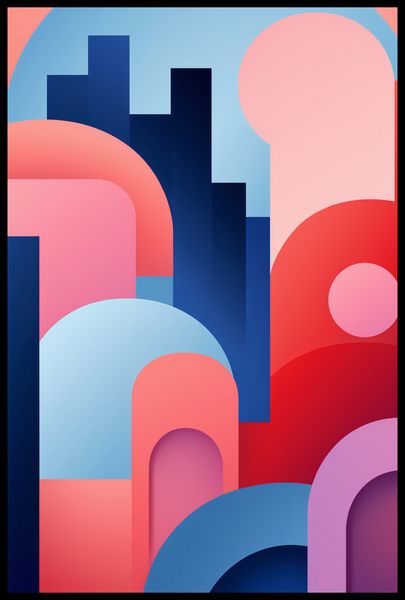 Plakat 61x91,5cm Miasto Kolorów zdjęcie 2