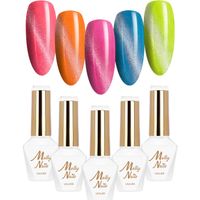 MollyNails Zestaw Do Paznokci Skittle Nails Cat Eye 5w1